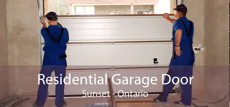 Residential Garage Door Sunset - Ontario