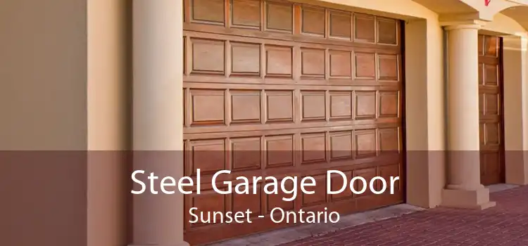 Steel Garage Door Sunset - Ontario
